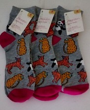 Exhilaration 98 polyester, 2 spandex 3 pair multicolor ankle socks Size 4-10