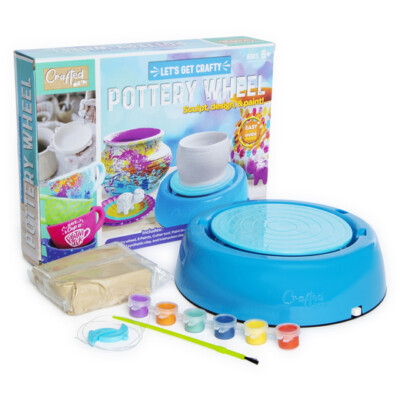 Motorized Pottery Wheel Activity Set for kides, Arts and Crafts. Gift Idea