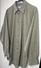Givenchy Monsieur Men s Green Long Sleeve Button Shirt Size 16 32/33