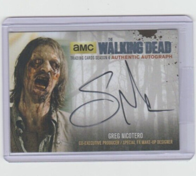 WALKING DEAD SEASON 4 PT 1 GREG NICOTERO AUTOGRAPH CARD #GN4  SILVER /75!!