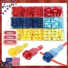 240/120/60Pcs Quick Splice T-Tap Insulated Crimp Terminals Spade Wire Connector