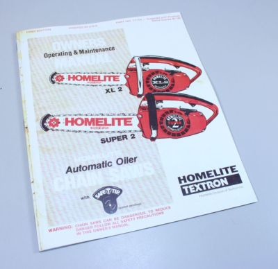 #ad Homelite Xl2 Super 2 Automatic Oiler Chainsaw Owners Operators Manual $9.97