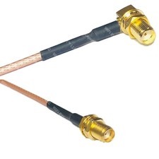 RG316 SMA FEMALE ANGLE to SMA FEMALE RF Cable Rapid-SHIP LOT