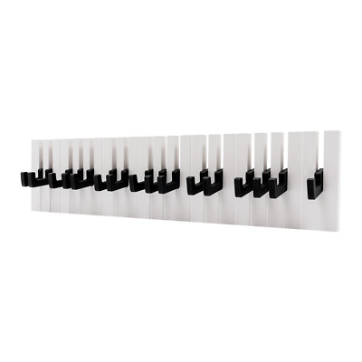 Wall-mounted Entry Coat Hook Piano Shape Artistic Coat Rack Heavy Duty Wooden