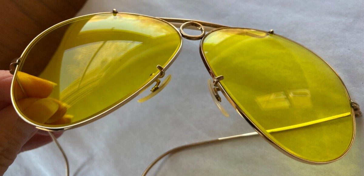 Vtg Ray-Ban B&L 1/10 12k GF Kalichrome Bullet Hole Shooter