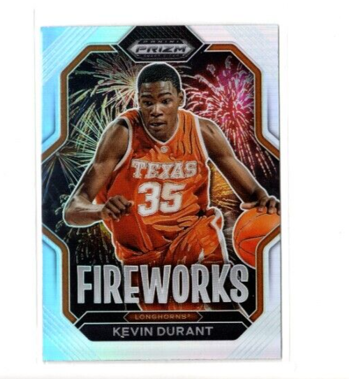 2023-24 Panini Prizm Draft Fireworks Silver Prizm Kevin Durant