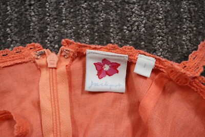 knee length dresses for ladies Penny Swing Dress in Orange Floral Linen – Shopbluebelle main image 0