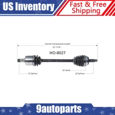 Fits 1998-2002 Honda Accord 2.3L L4 w/Manual Trans. Front Left CV Axle CV Joint