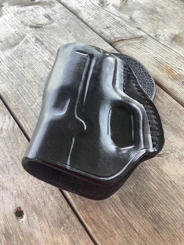 Fits Glock 43 Subcompact .9mm 3.41”BBL Leather Paddle Holster W/ Open Top #1107# - Image 4 of 4