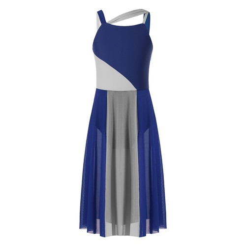 Kinder Mädchen Tanzbekleidung Lyrisch Kleid Leistung Rock Ärmellos Bodysuit DE - Bild 22 von 102