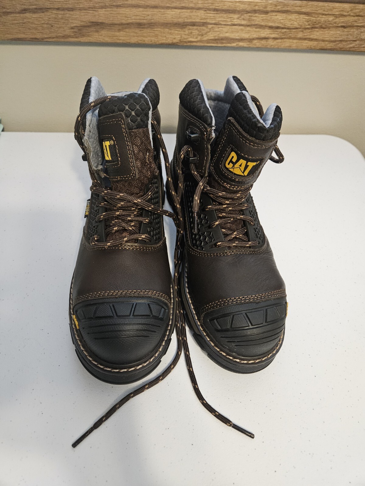 Cat Caterpillar Excavator SuperLite Comp Toe Women's Size 10 Brown #M4 image 3