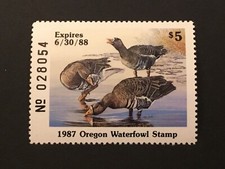 ICOLLECTZONE US Oregon 1987 #4 Duck Stamp VF NH