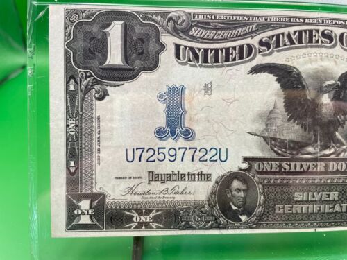 1899 $1 Silver Certificate Blue Teehee Burke Fr# 233 PMG VF35 - Picture 4 of 15