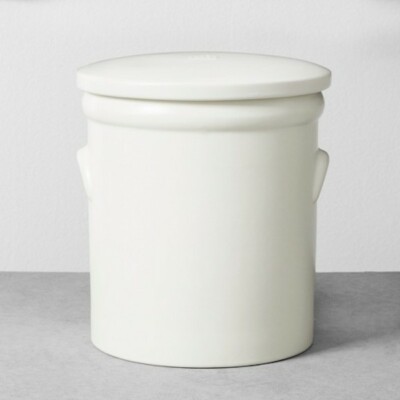 Hearth & Hand Magnolia Stoneware Cream Canister/ Lid Food Storage 7.87''(I HAVE 3