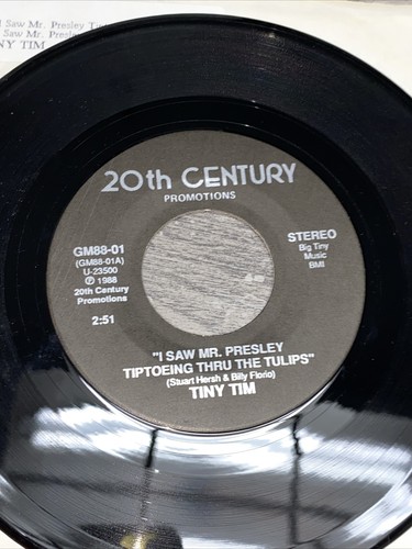 Tiny Tim I Saw Mr. Presley Tiptoeing Through Tulips Dj Promo Record Jukebox 45 - Picture 4 of 4