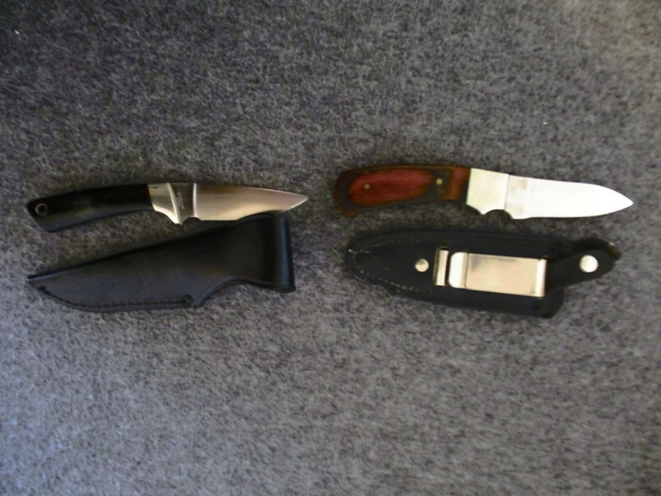 SET FIXED BLADE KNIVES SIMMONS OL' ERN SERIES & PARKER EDWARDS #A018S W/ SHEATHS - Image 2 of 4