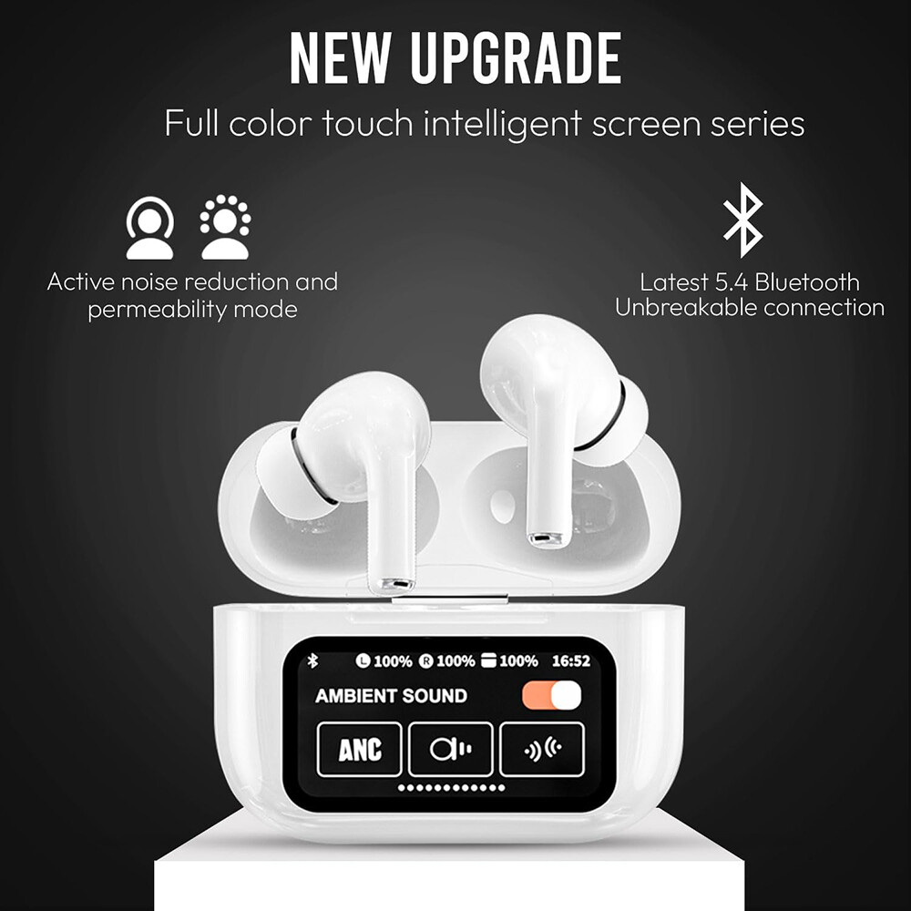 Bluetooth Earbuds TWS Wireless LCD Touchable Headphones Earphone For All Phones-image