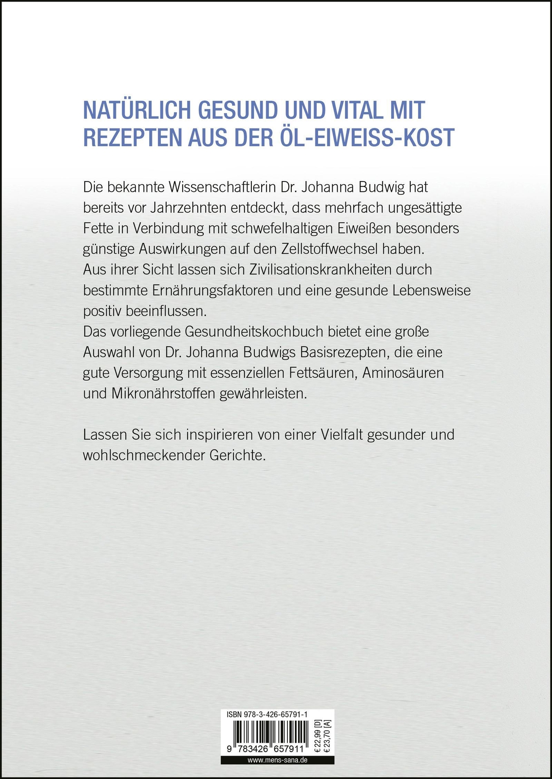 Thumbnail - Basisrezepte Aus Der Öl-eiweiß-kost | Johanna Budwig | Taschenbuch |