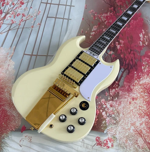 Custom 1963 Les Paul SG electric guitar 3H pick up Mahogany Body in stock