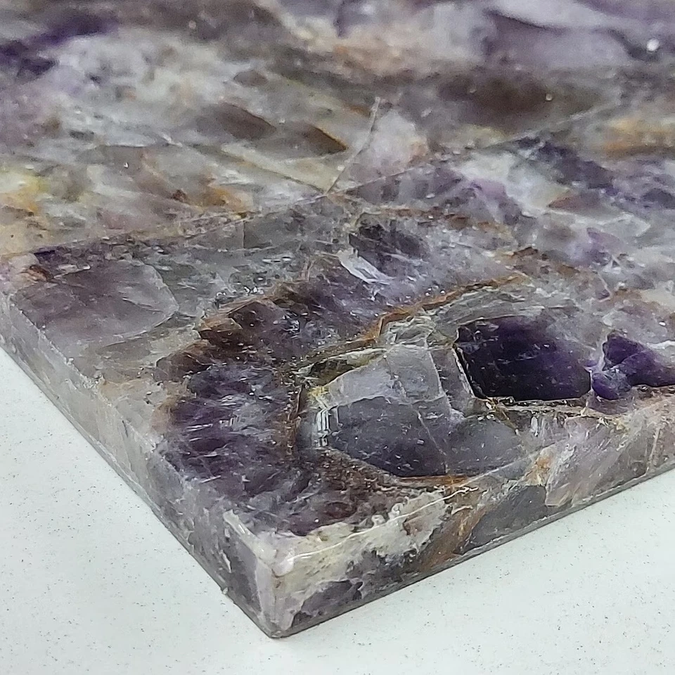 Bandeja para servir alimentos de queso amatista, bandeja tabla de queso de ágata púrpura decoración de regalo Foto 3 de 4