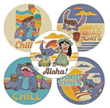 25 Stitch from Lilo and Stitch Aloha Stickers, 2.5" x 2.5" each