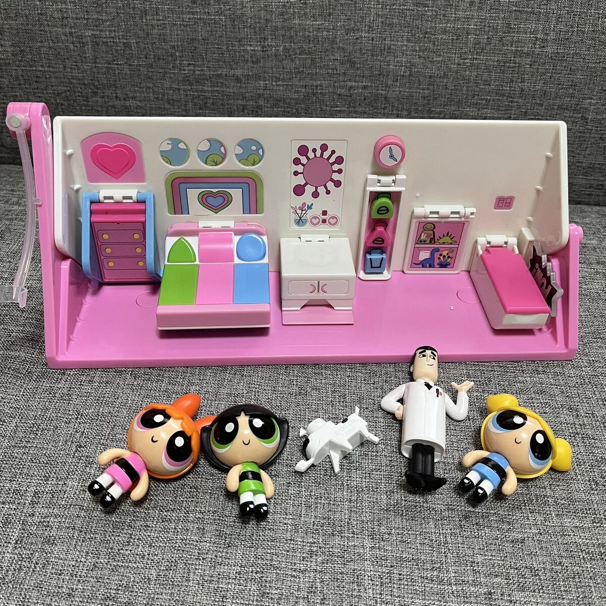 PowerPuff Girls Toys Set Collection Figures House Cartoon PowerPuff Girls Toys Set Collection Figures House Cartoon