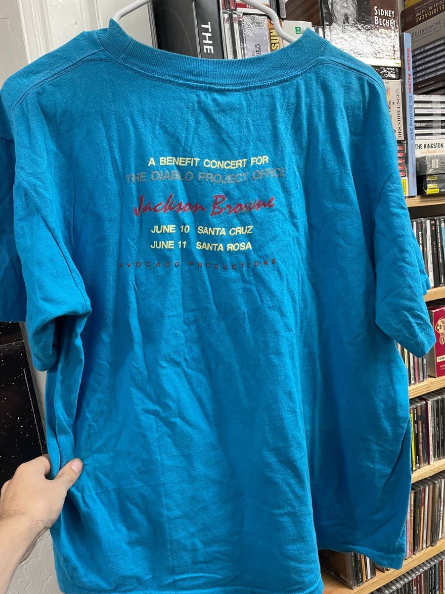 Santana Jackson Browne 他 Benefit Tシャツ Vintage 1970's Jackson Browne Concert T Shirt No Nukes LA