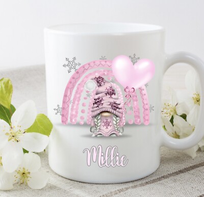 Pink Gonk Gonks Becher Tasse Geschenk Neuheit personalisiert Geburtstag Valentinstag Geschenk