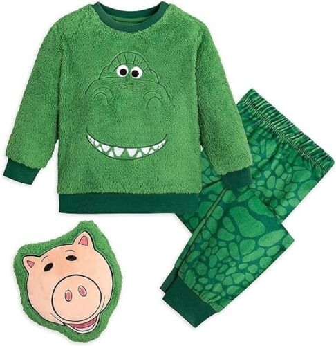 Disney Toy Story Pajama PJ Set Size 3yrs Rex Dinosaur Green - Afbeelding 1 van 1