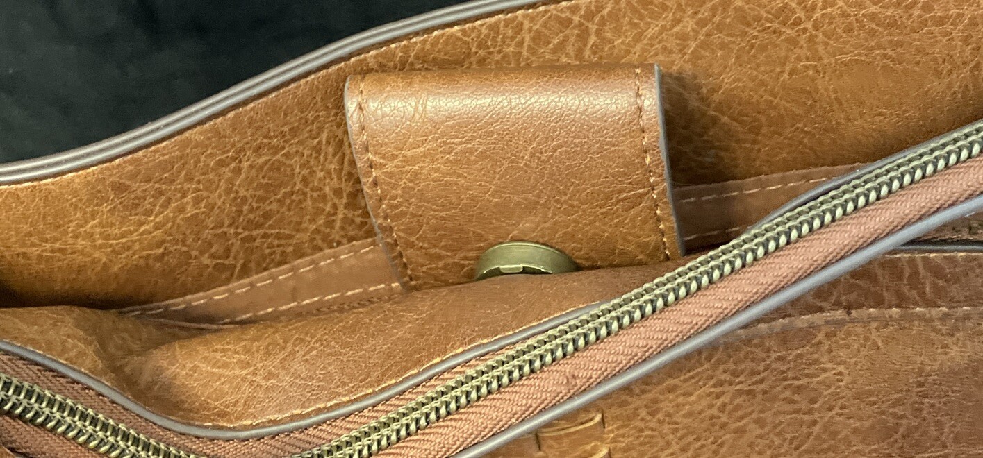 Handbag Boho Leather Webbed Adjustable Shoulder O… - image 3