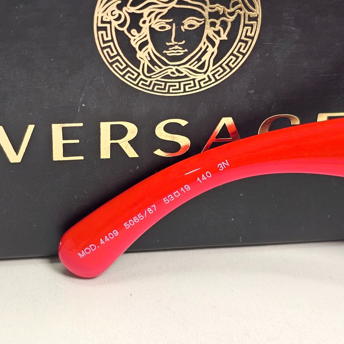 Versace Sunglasses Chain Red Gold Medusa Square MOD VE 4409 5065