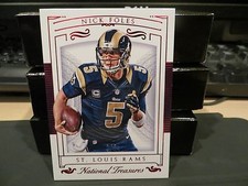National Treasures Emerald Parallel Base Card Rams Nick Foles 2/5 2015
