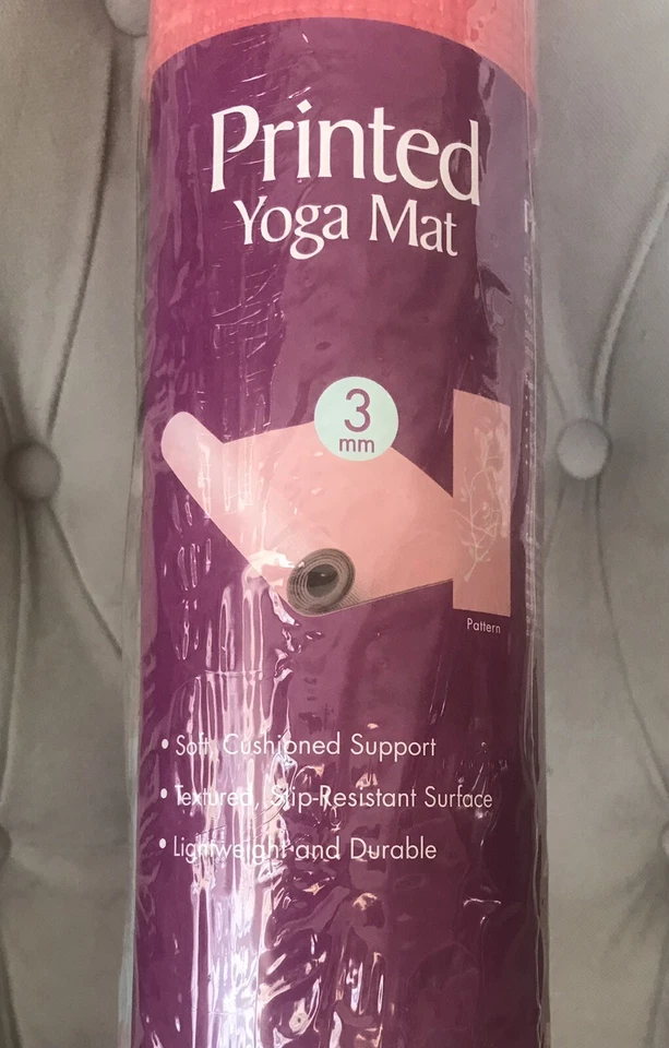NEW In Package Lotus 3mm Printed Yoga Mat PINK 24” X 68” - Image 2 of 4