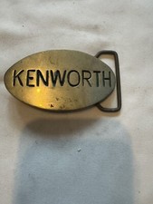 VTG KENWORTH TRUCK OVAL LOGO SOLID BRASS BELT BUCKLE