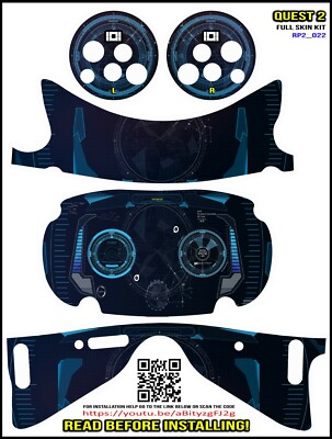 RP2_022 full wrap Skin kit that fits the Oculus Quest with controller  skins