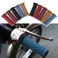 Motorcycle 7/8" 22mm Handlebar Rubber Hand Grips For Cafe Racer Dirt Bike ATV