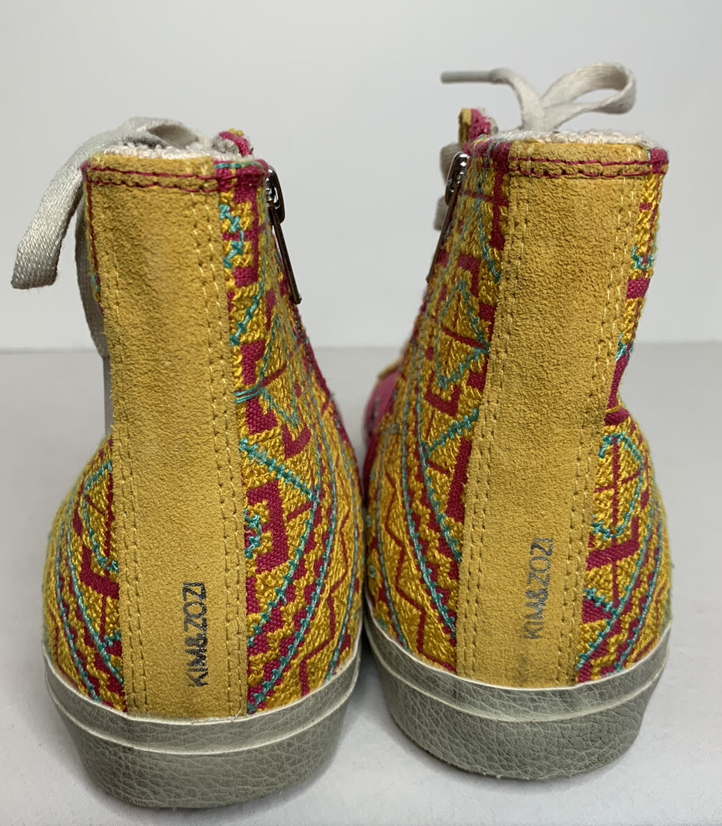 SAOLA Scarpe da tennis alte rosa giallo hip boho sneakers donna 8 Kim & Zozi Kawaii