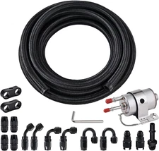 6AN Fuel Line Kit with LS Swap Fuel Filter Regulator 58PSI 6AN CPE Hose Braided
