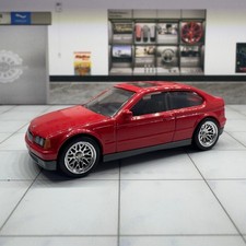 Matchbox 1995 BMW 318 Ti Red Custom Wheelswap Real Riders