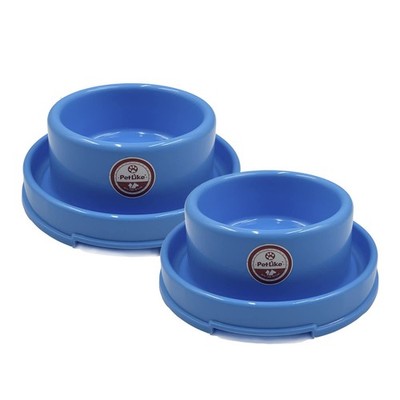PetLike Ants Away Dog Bowls Pet Food Bowls, No Spill Cat 2 Pack, Blue