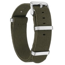 Stretch Nylon Watch Strap 20mm Waterproof for Unisex, Green