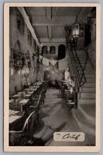 The Cortile Restaurant Interior. NYC, NY. Vintage Postcard TS-107