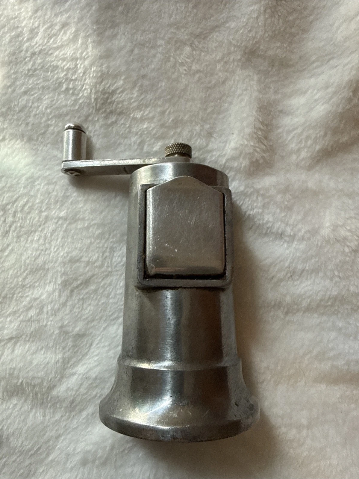 Vintage Metal Pepper Mill Hand Crank Manual Spice Grinder Side Loading