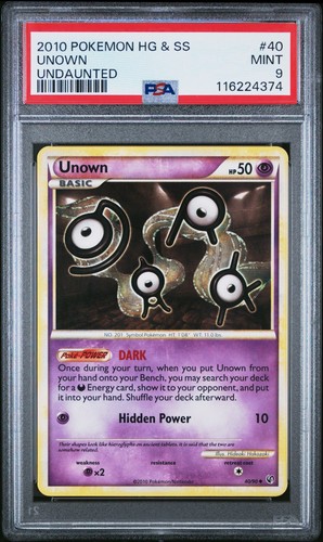 Unown graded PSA 9 for sale on eBay