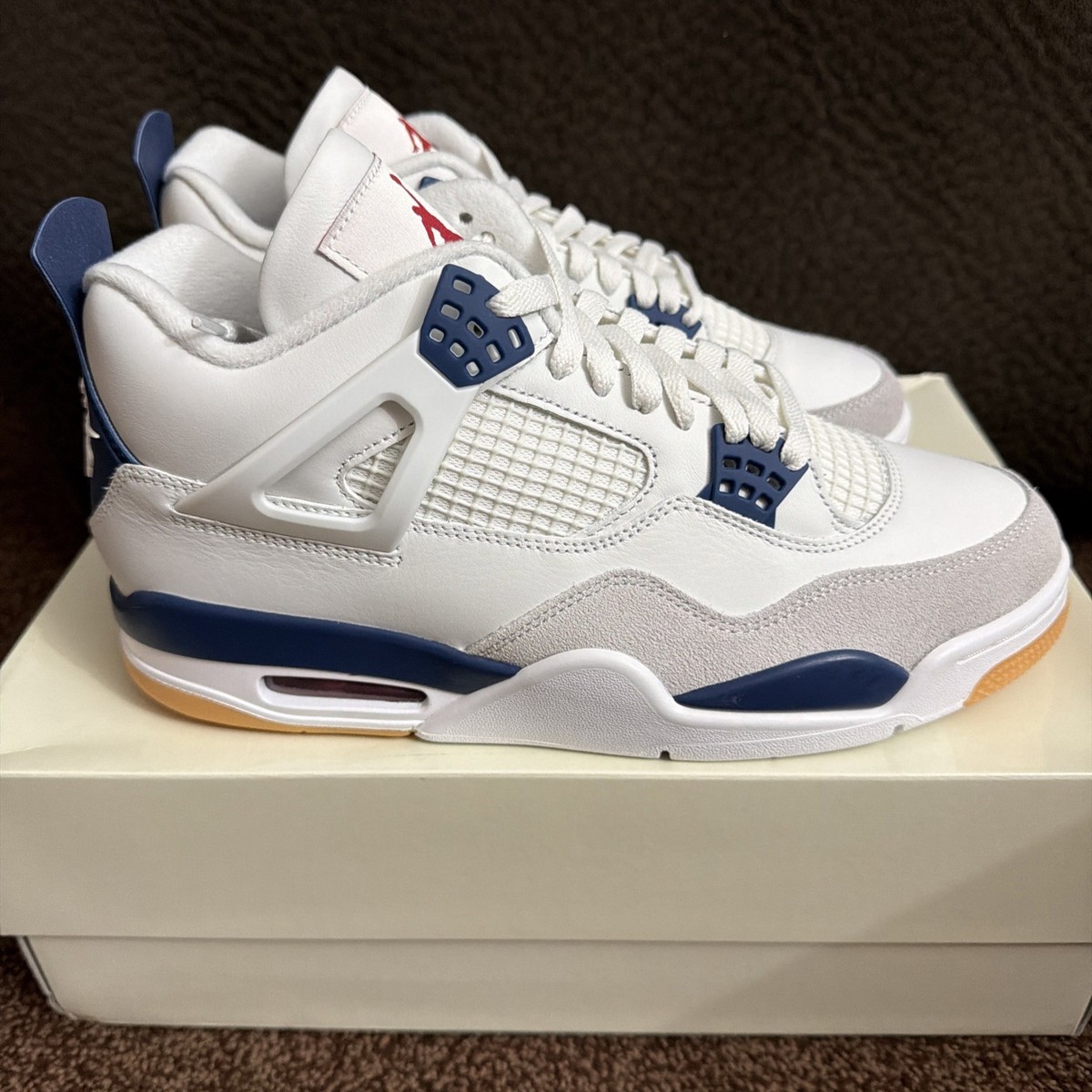 Size 10 Nike SB x Air Jordan 4 Retro SP Navy Slightly Damaged Box 