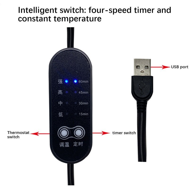  5V USB Heating Pad Electric Heater Pad Winter Warm Heating Pad Hand Warmer 