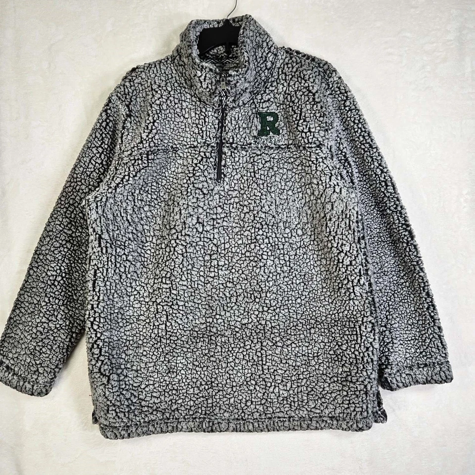 Chaqueta Boxercraft Imitación Sherpa Para Hombres X-Grande Pullover 1/4 Cremallera Cuello Simulado Gris Foto 2 de 4