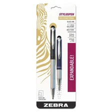Zebra 33602 Medium 1 mm Telescopic Ballpoint Pen/Stylus - Black Ink (2/PK) New
