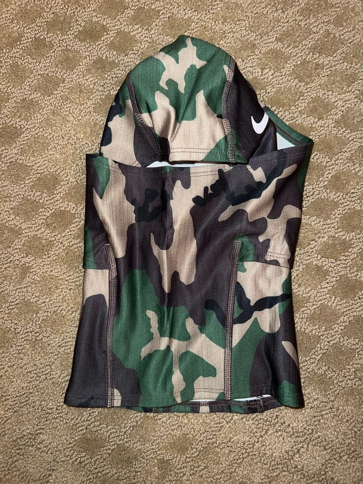 Nike Pro Hyperwarm Capucha Shiesty Máscara de Esquí Camuflaje Verde Nuevo Envío MISMO DÍA Foto 3 de 4