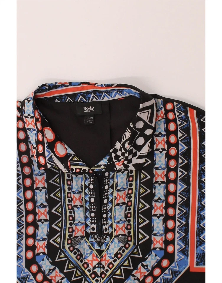 Blusa Top MOSSIMO Mujer Sin Mangas Reino Unido 20 2XL Negra Poliéster Geométrico CI03 Foto 3 de 3